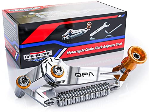Fantic26 BPA-Racing Motorrad Ketten-Spiel Einstell-Service-Werkzeug | Ketten-Spiel Werkzeug zur Motorrad Ketteneinstellung, Farbe Orange