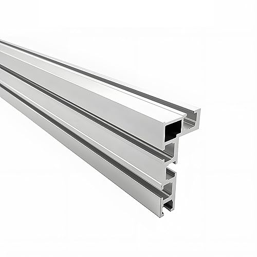 aleawol T Nut Schiene Gehrungsschiene, 75 Typ 600 MM T Track Schiene | Aluminium T-Nut Führungsschiene, DIY T-Nut Gehrungsschienenlehre, Holzbearbeitung Werkbank Modifikation für Zaunbefestigung