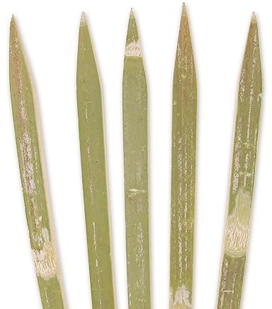 BambooMN Yakitori Lot de 100 brochettes de barbecue carrées en bambou 21,1 x 1 cm