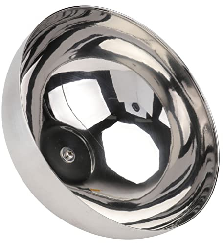 HEMOTON COUVERTURE D' afficipation D' ai- ACIER INOXEUX 26 Cm Poignée en Bois Round Fromage Fromage Griddle Dome Basting Cover Cover Cover Food Cover Protecteurs For Bacon Steak