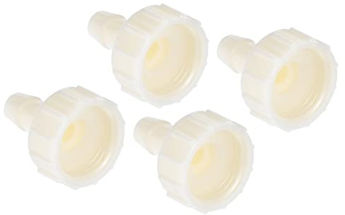 M METERXITY 4pz ABS Dritto Dentellato Tubo flessibile Raccordo - per Trasporto Acqua Liquido Gas, Applica a Esterno/industriale 8mm Dentellato, G1/2 Femmina