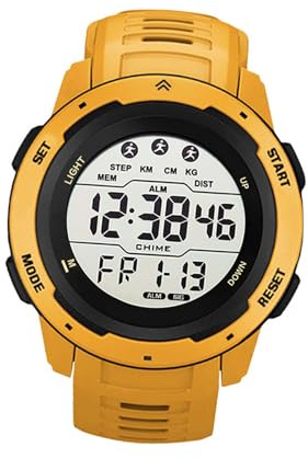 Alomejor Digitale Sportuhr für Herren, wasserdichte Uhr, Dualzeit, PU-Kunststoffarmband, für Outdoor-Männer, Studenten