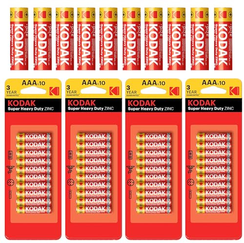 AAA Zinc Batteries – Pack of 40 | 1.5V Heavy Duty Power for Remote Controls, Toys, Clocks & Everyday Devices | Reliable Single-Use AAA Battery Pack
