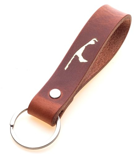 Schlüsselanhänger Leder Sylt in gold geprägt das kleine Geschenk zum Geburtstag für deinen Lieblingsmenschen Frauen oder Männer Souvenir