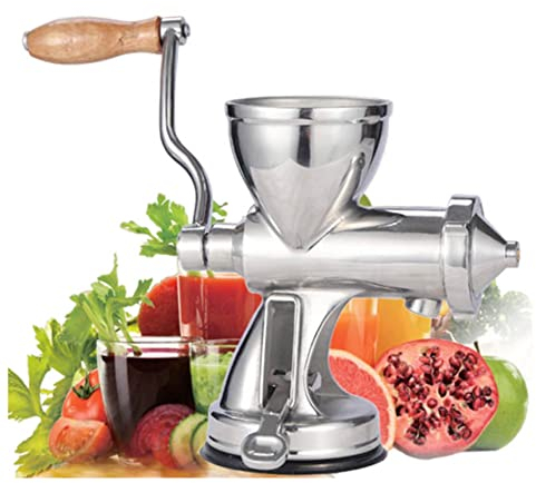 OFDWFFYM Estrattore manuale di erba di grano, coclea, spremiagrumi lento, pressa per succo d'arancia vegetale, frullatore portatile per uso domestico