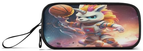 Cartoon Cooles Einhorn Federmäppchen Federtaschen Mäppchen Schlamperbox Tasche für Jungen Mädchen Schüler