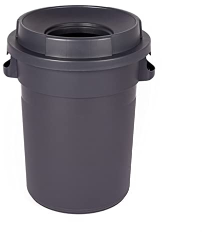 Papelera/bote de Basura Cubo de basura redondo con tapa Cubo de reciclaje de plástico grueso Cubo de basura comercial for interiores y exteriores de 21,1/37,1 galones Contenedor de Basura(120L,A)