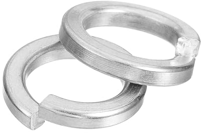 QUARKZMAN 10 Pcs Rondelle de Blocage à Ressort M18 pour Vis Argenté | Rondelles de Blocage en Acier Inoxydable 304, Assortiment de Rondelles de Blocage Fendues, Boulons Écrous