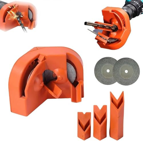 Grishay SharpMax Pro,Outfany Drill Bit Sharpener,Libiyi SharpMax Pro,Portable Drill Grinder Grinding Tool,Multipurpose Drill Bit Grinding Sharpener,for All Bits (Orange)