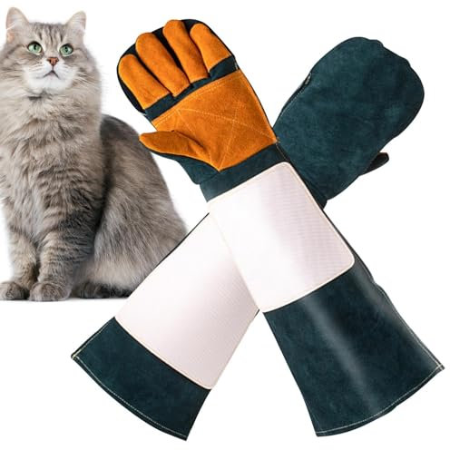 Beißfeste Handschuhe für die Handhabung von Tieren | Mehrzweckhandschuhe aus Leder für die Fellpflege von Haustieren, bissfeste Handschuhe für die Tierverwaltung | Handschuhe für die Manipulation
