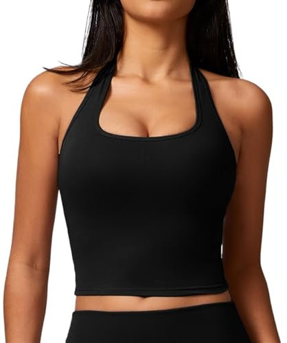 YGSGJSP Yoga Shirt Yoga-Tanktop for Damen, offener Rücken, hohe Schlagfestigkeit, Lauf-Fitness-Weste mit integriertem BH, Fitnessstudio, Push-up-Halter, gepolsterte Sportbluse(Advanced Black,L)