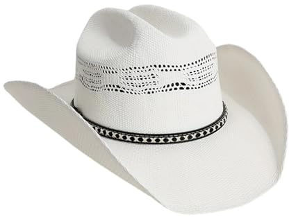 Wayfadacc Weißer Western-Hut, Panama, Denim, atmungsaktiv, bequem, Unisex, modisches Accessoire für Outdoor-Aktivitäten, weiß, 41*31*16cm