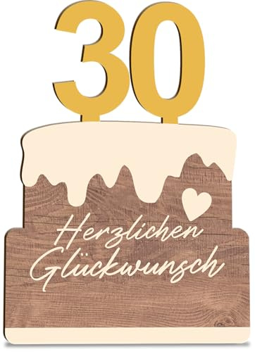 30 Geburtstag Karte Torte Bday Holzkarte - Geburtstagskarte mit Umschlag - Schöne Geburtstagskarte, Einladungskarten 30 Geburtstag, 30. Geburtstag Karte, Karte zum 30. Geburtstag, Geburtstagskarte 30