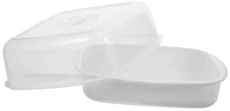 ULTECHNOVO 1pieza Vaporera De Microondas Cesta De Vapor Para Verduras y Panecillos Cubierta Blanca Para Cocción Casa