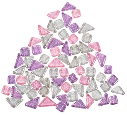 Uonlytech 1 Paquete Piedras de Cristal Irregulares Asortidos para Manualidades Diy Mosaico Decorativo