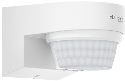 Oktaplex Eva rörelsedetektor för utomhusbruk 14 m/240° Infraröd uppenbar rörelsesensor IP65, rörelsesensor, vit