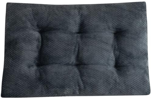 HotYou Hundebett, Hundekissen, Flauschige Hundematte, Keine Haarausfall, weiche Polsterung, maschinenwaschbar, rutschfeste Unterseite, Wasserdichtes Innenfutter,Grau 2,L 80 * 55 cm（<15KG）