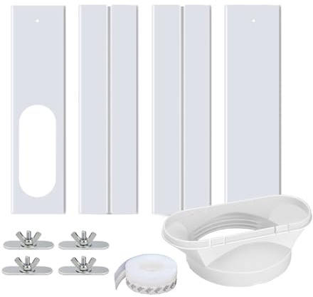 Kit de sellado de ventana de aire acondicionado portátil, panel ajustable universal para manguera de escape, fácil instalación