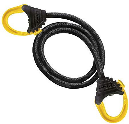 Master Lock 3029EURDAT gummispännrep med karbinhakar [80 cm långt spännrep] [snäpplås säkerhetskrok] – perfekt för camping