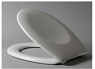 Hamberger BALTIC88A WC - Sitz mit Deckel Top weiß mit Edelstahl-Befestigung