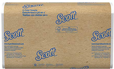 Scott Professional Essential C-Fold Folded Paper Towels, Bulk (06041), Low Wet Strength, White (200 Sheets/Pack, 12 Packs/Case, 2,400 Sheet Total)