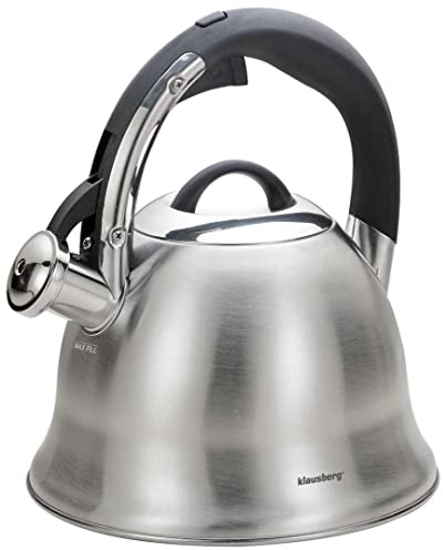 KLausberg Wasserkessel KB-7398 3L Induktion Pfeifkessel Flötenkessel