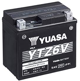 Yuasa YTZ6V 12V 90 CCA Batería de moto AGM libre de mantenimiento de alto rendimiento