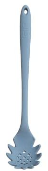 GIR: Get It Right Silicone Pasta & Spaghetti Spoon - 13-In Slate Modern - Heat-Resistant Silicone Ladle & Pasta Fork - Gentle on Nonstick Surfaces