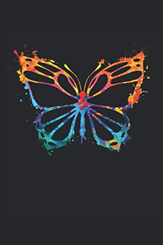 Schmetterling Wasserfarben Bunt Butterfly Farben Kunst Sommer: KALENDER - Lustiges Buntes Schmetterling Tattoo Design, Retro Geschenkidee - A5 (6x9) - ... Journal, Notiz, Buch, To-Do Liste, Geburtstag