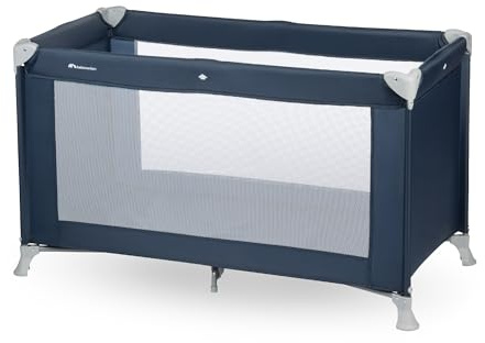 Bebeconfort Soft Dreams, Cuna de Viaje, 0-3 Años (0-15 kg), Cuna de Viaje Ligera, Colchón Espuma y Fibra de Madera (60x120 cm), Bolsa de Transporte, Plegado Compacto Tipo Paraguas, Navy Blue