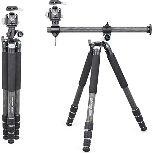 Treppiede orizzontale in fibra di carbonio INNOREL HT284C con colonna centrale girevole a 360 gradi e testa a sfera centrale a bassa gravità da 44 mm per DSLR, video, videocamere, viaggi, cucina,