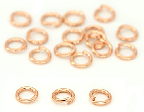 NaturSchatulle Biegeringe 925 Silber 18K Rosegold Ø 3-10mm Binderinge I 3 Stück Spaltringe Verbindungsringe Ösen Basteln DIY Schmuckherstellung Nickelfrei (6mm)