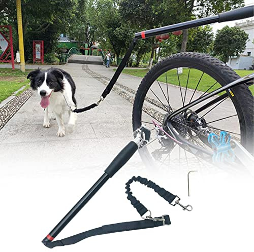 Handsfree-hundcykelkoppel – elastiskt nylonindragbart fäste för träning, jogging, cykling och säker husdjursträning – enkel installation och borttagning