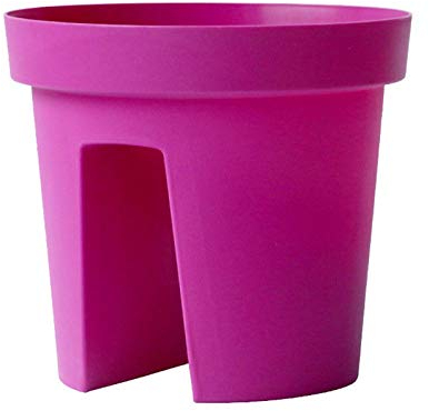 Yalych Vase Blume 1 Stück Balkongeländer Kreativer Reittopf Plastikblumentopf Gartenarbeit Pflanzen Blumentopf Leitplanke Satteltopf (Color : Pink) Wohnkultur (Color : Pink)