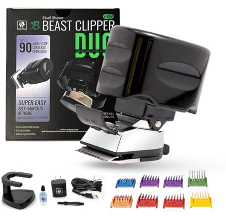 Skull Shaver Beast Clipper Duo - Kit di Cura per Barba e Capelli per Uomo - Tagliacapelli Senza Fili, Ricaricabile, Set Regalo