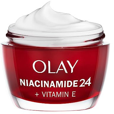 Olay Niacinamida 24 + Vitamina E, Crema De Día, Con Niacinamida Pura Al 99% Y Vitamina E, Hidratante Y Revitalizadora, 50 ml