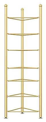 Gymnastikball Lagerregal für Half Balance Ball Disc, Stabilitäts-Yogabälle Organizer-Ständer für Bowling-Medizinbälle, Heim-Fitnessstudio Gerätehalter ( Color : Gold , Size : 7 layer - 190cm/74.8in )