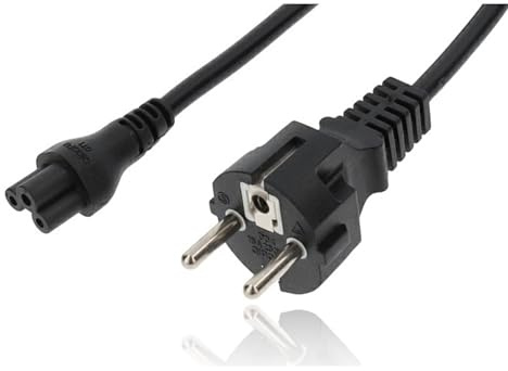 1 pcs Câble d'alimentation 1m 3 pôles pin Cordon pour Dell HP Lenovo ASUS Acer Ordinateur Portable Chargeur TV Imprimante Projecteur Ecran avec Contact de Protection Câble Connecteur en trèfle