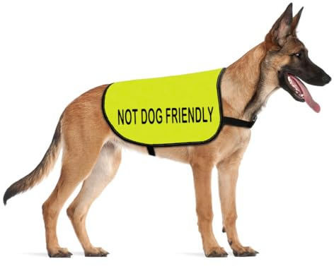 Lustige Hundejacke, nicht hundefreundlich, Warnweste mit Warnhinweis, Warnweste (nicht hundefreundlich, Größe L)