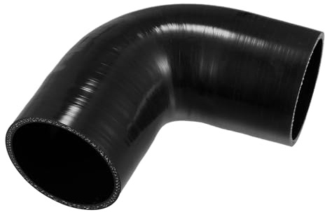 X AUTOHAUX 76mm 2.99 ID 90° Universal Elbow Coupler Silicone Hose Black | Silicone Hose Reducer, Intercooler Intake Piping, for Car