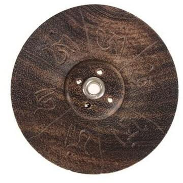 Original Klein Räucherstäbchenhalter aus Holz OM, Handgemacht in Nepal