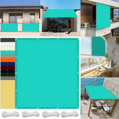 Telo di ricambio per ombrellone 3 x 4 m Impermeabile Rete Ombreggiante con Occhielli Protezione Raggi UV HDPE Telo Ombreggiante per Cortile Tetto Patio, Blu Cielo