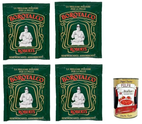 BOROTALCO ROBERTS Körperpuder 4x 100g Talkumpuder body powder talkum Nachfuell + Italian Gourmet polpa 400g