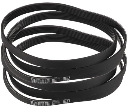 sourcing map 2pcs 560J6 PJ V-Ribbed Belt 6 Ribs 56 Length x 0.55 Width x 0.14 Height, EPDM Rubber Poly V Belt, Multi Wedge Micro V Belt