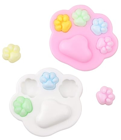 Anboor 2-delad squishies-leksak med katttassar, färgglad klämleksak med tasspalett för barn, sensoriska leksaker, stressleksaksset för barn och vuxna