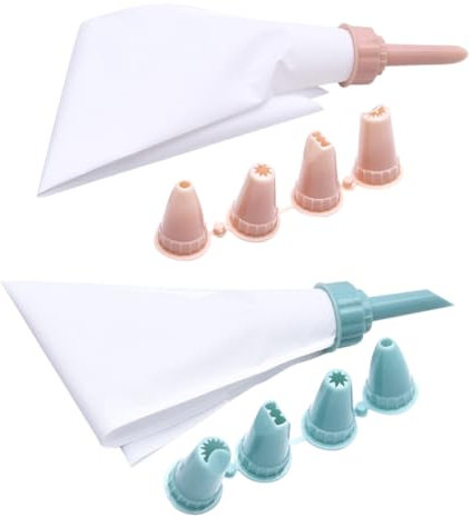 MAGICLULU 6 Juegos De Mangas Pasteleras De Plástico Y Boquillas para Bolsas De Dulces Reutilizables - Ideal para Repostería
