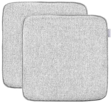 RACE LEAF 2er Set 40,5x40,5 cm Memory Foam Slow Rebound Sitzkissen Indoor Household Sitzkissen Wasserfeste Oberfläche und rutschfeste Unterseite Schwarz (Blassgrau)