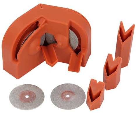 Afilador de brocas multiusos, Afilador de brocas eléctrico portátil, de afilado de prensa de taladro Afilador de brocas para todas las brocas (naranja)