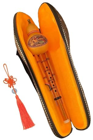 Hulusi-Flöte, Cucurbit-Flöte Bambus-Hulusi Mit Koffer Und Chinesischem Knoten Für Musikliebhaber Und Anfänger Hulusi Musikinstrumente