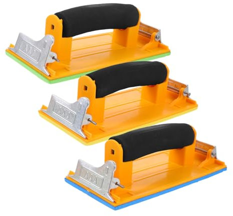 OSALADI 3pcs Sandpaper Holder Sponge Handle, Manual Sander Grinding and Polishing Tool Set for Hand Sanding and Surface Finishing Random Style